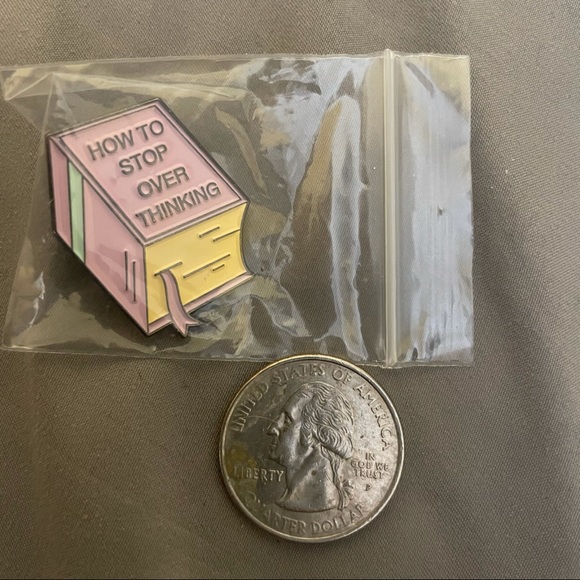 📍5for$25 Enamel Pin Book how to stop overthinking - Picture 3 of 3